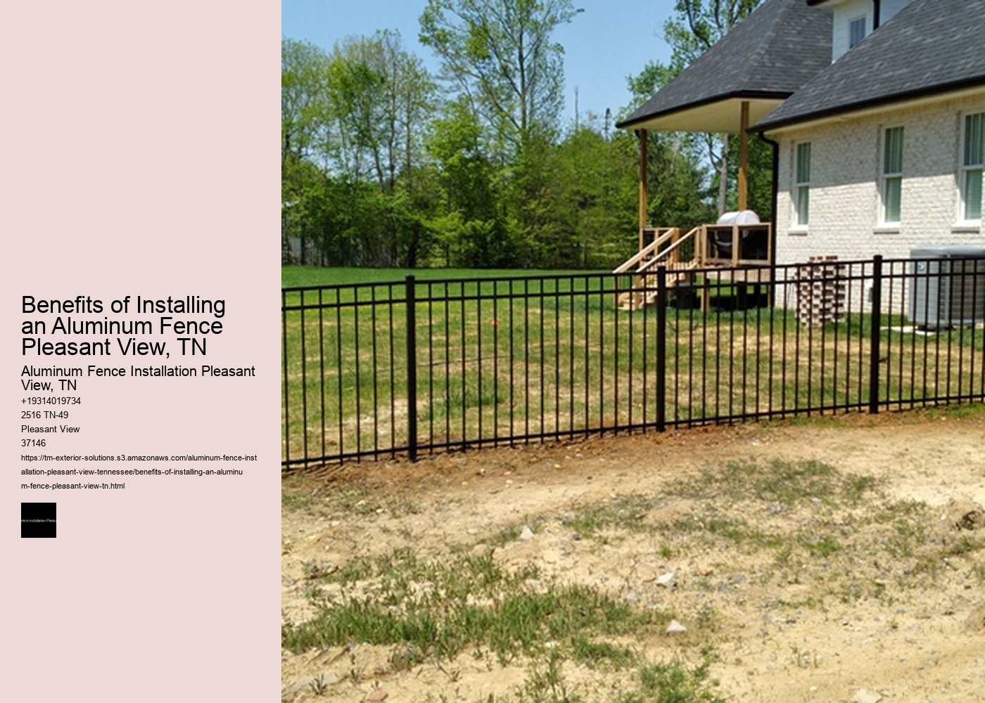 Benefits of Installing an Aluminum Fence Pleasant View, TN