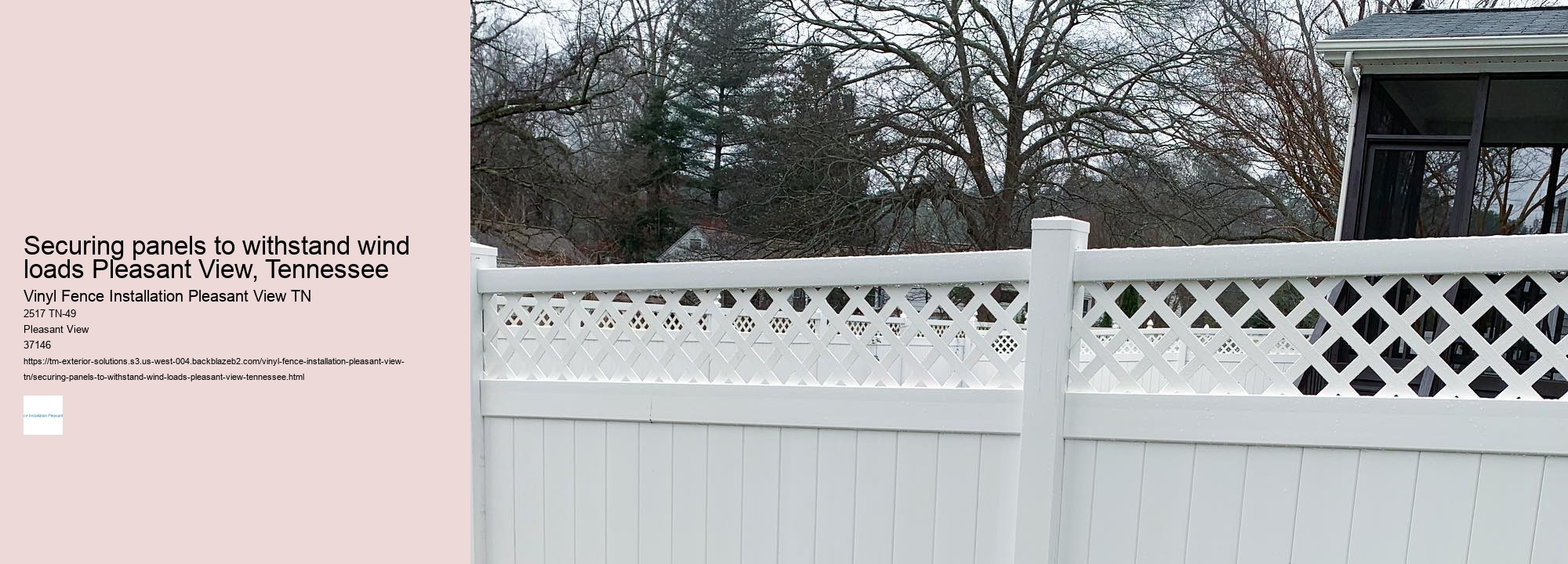 Securing panels to withstand wind loads Pleasant View, Tennessee